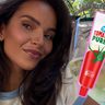 Monica Geuze met tomatenpuree.