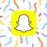 Logo van Snapchat voor een gekleurde achtergrond.
